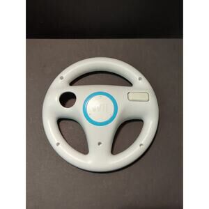 Wii Video Nintendo white steering wheel for racing games console Mario Kart